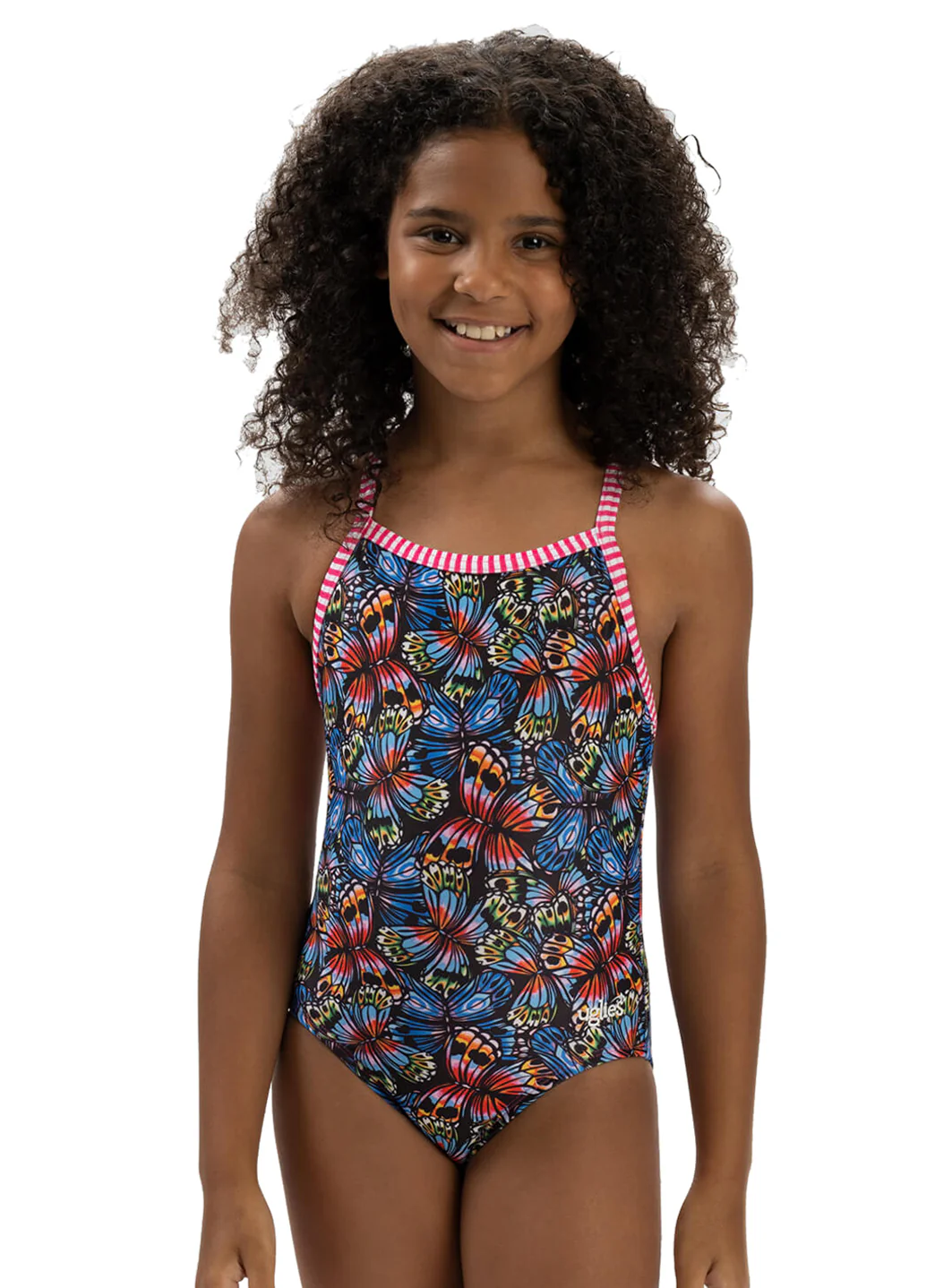 Dolfin Uglies Girls' Flutter By Print One Piece Swimsuit (Big Kid) - Image 8