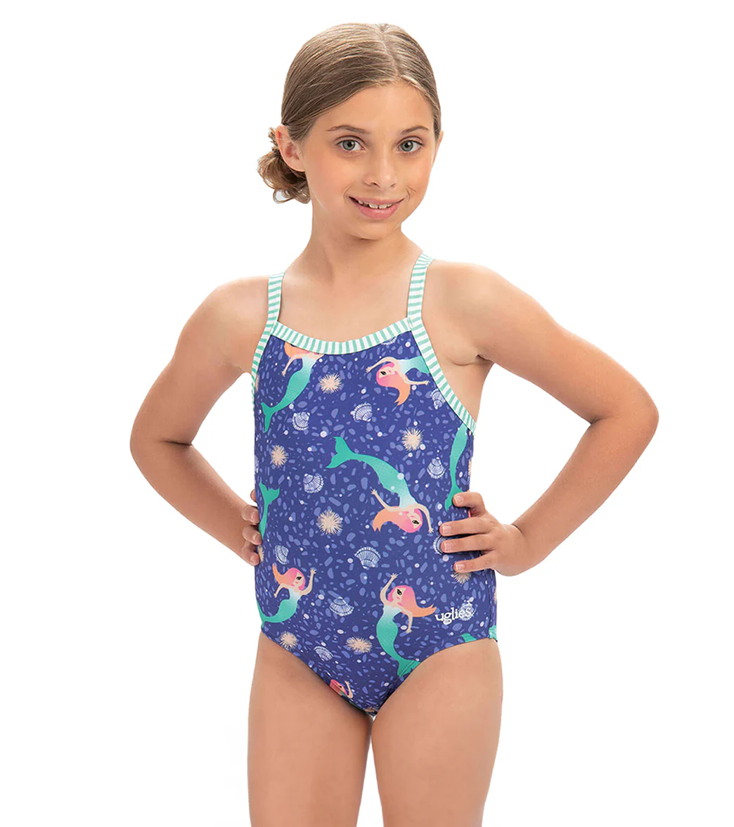 Dolfin Uglies Girls' Mermaid Printed One Piece Swimsuit (Big Kid) - Image 4