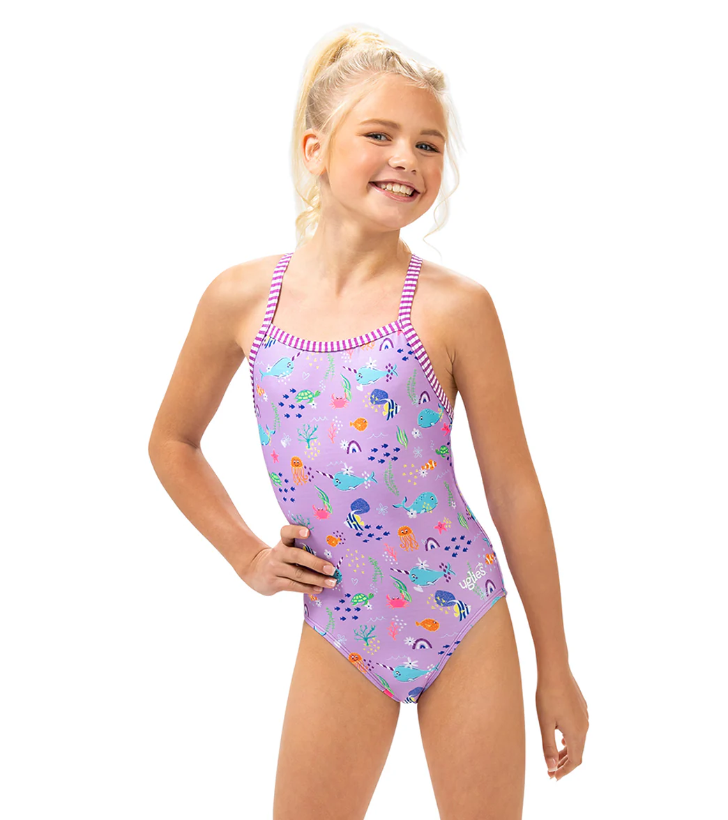 Dolfin Uglies Girls' Noire Printed One Piece Swimsuit (Big Kid) - Image 12
