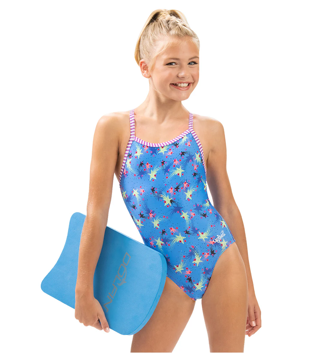 Dolfin Uglies Girls' Stargazer Printed One Piece Swimsuit (Big Kid) - Image 3