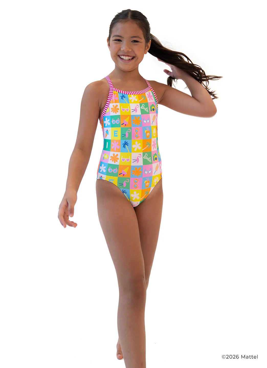 Dolfin Uglies X Barbie Youth Girls' Good Times One Piece Swimsuit (Big Kid) - Image 11
