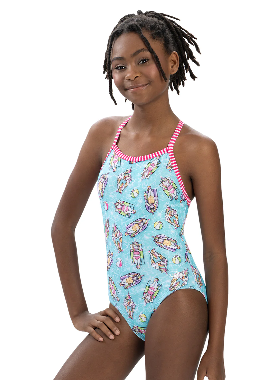 Dolfin Uglies Youth Girls' Splish Splash One Piece Swimsuit (Big Kid) - Image 3