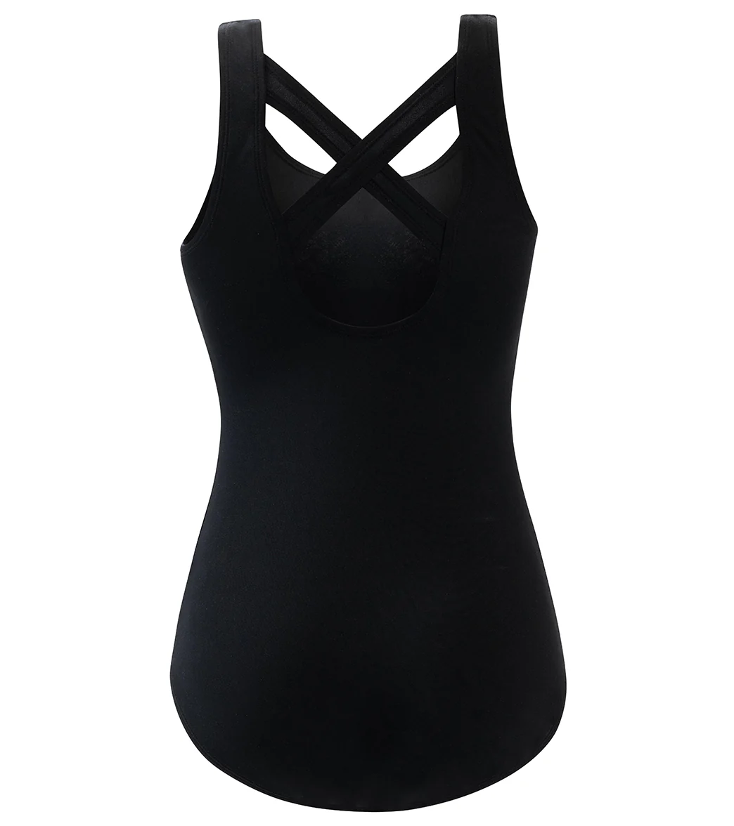 Dolfin Women's Aquashape Conservative Solid Cross Back One Piece Swimsuit - Image 8