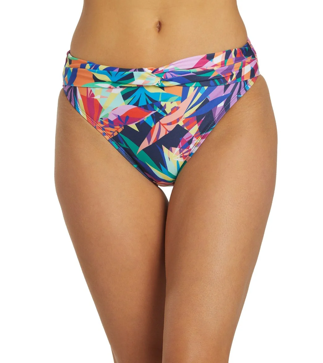 Dolfin Women's Aquashape Print Contemporary Knot Front Bikini Bottom - Image 8
