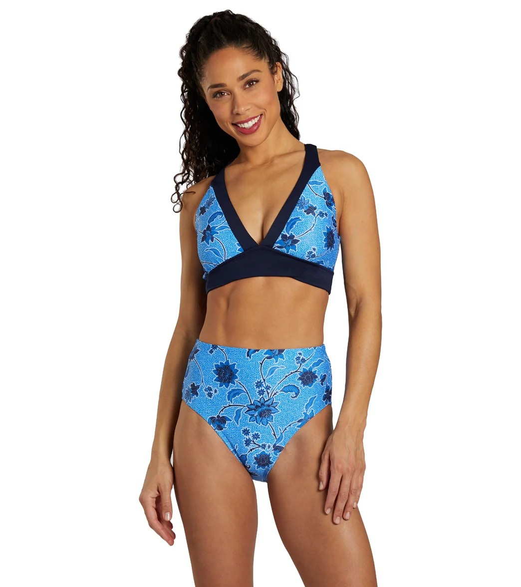 Dolfin Women's Aquashape Print High Waist Contemporary Bikini Bottom - Image 4