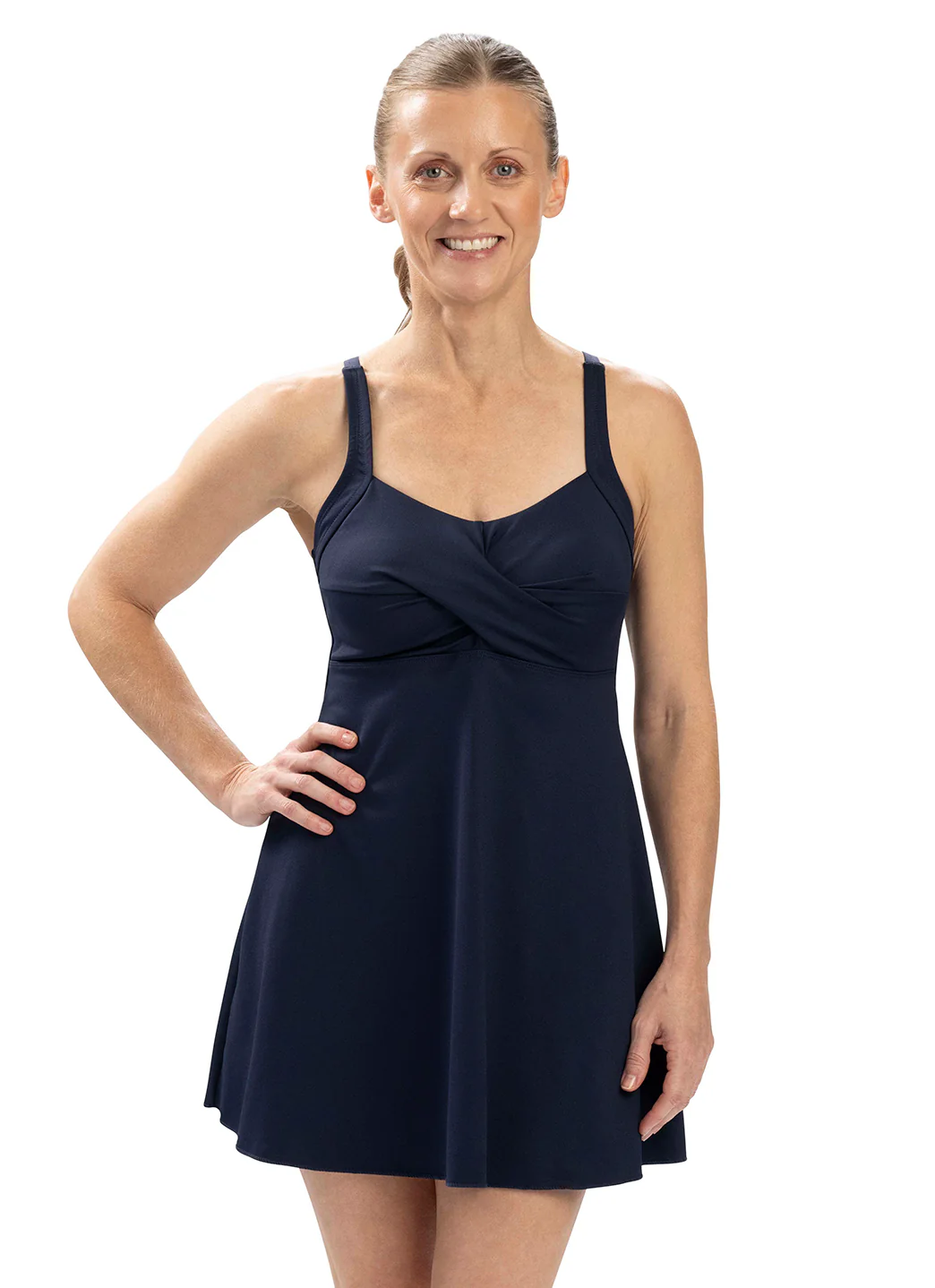 Dolfin Women's Aquashape Solid Deep Scoop Swim Dress - Image 2