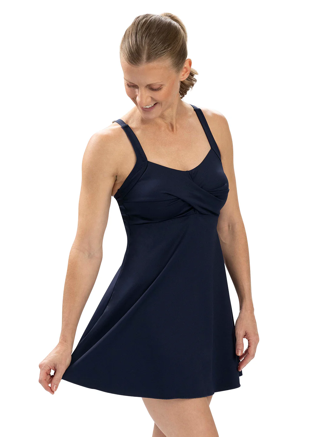 Dolfin Women's Aquashape Solid Deep Scoop Swim Dress - Image 4