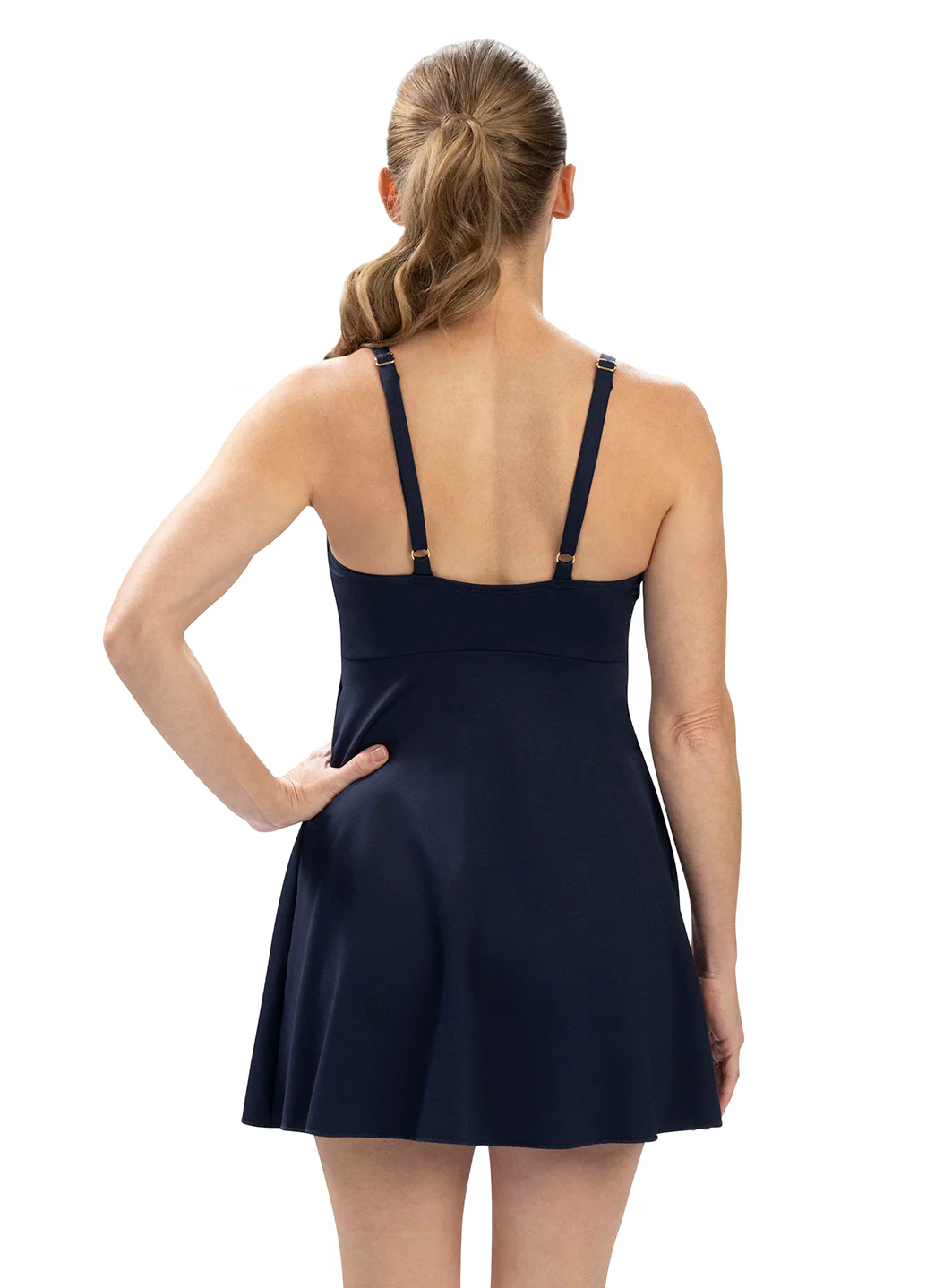 Dolfin Women's Aquashape Solid Deep Scoop Swim Dress - Image 5