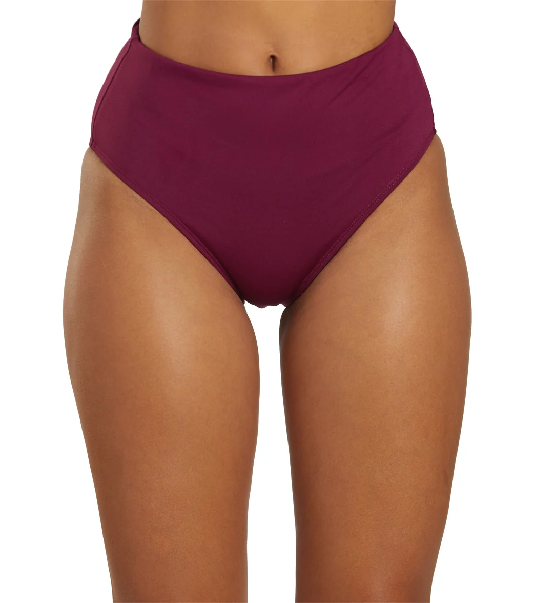 Dolfin Women's Solid High Waist Contemporary Bikini Bottom - Image 14