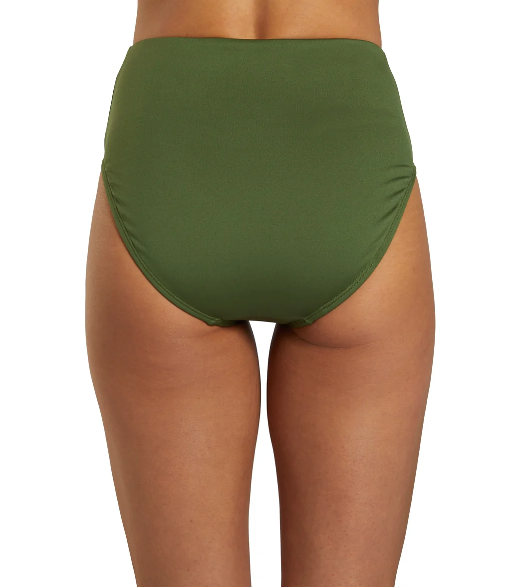 Dolfin Women's Solid High Waist Contemporary Bikini Bottom - Image 17