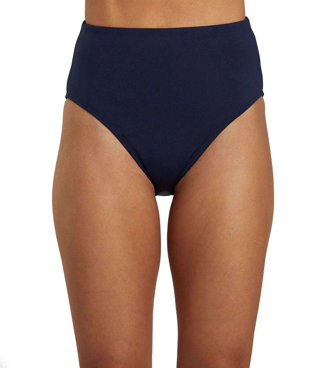 Dolfin Women's Solid High Waist Contemporary Bikini Bottom - Image 22