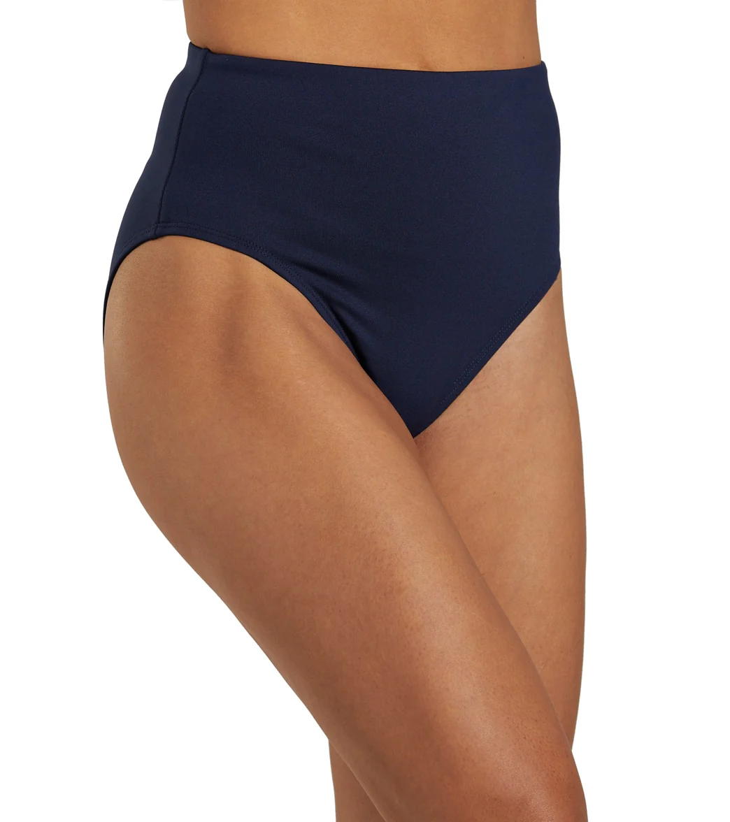 Dolfin Women's Solid High Waist Contemporary Bikini Bottom - Image 23