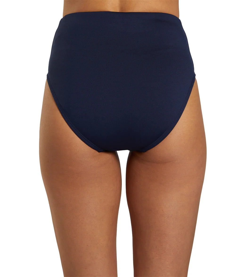 Dolfin Women's Solid High Waist Contemporary Bikini Bottom - Image 24