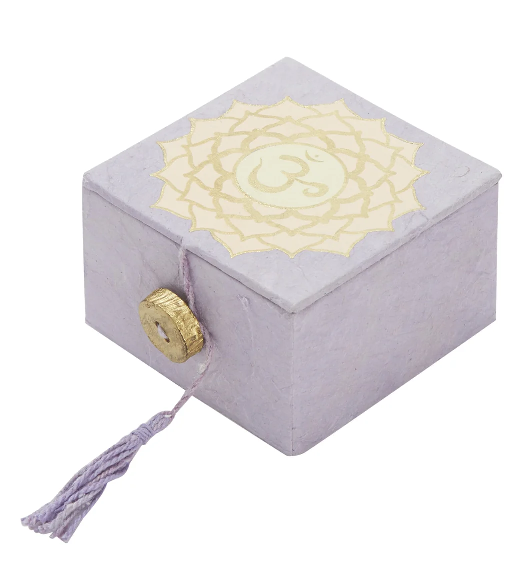 dZi Mini Meditation Bowl Box: 2" Crown Chakra - Image 2