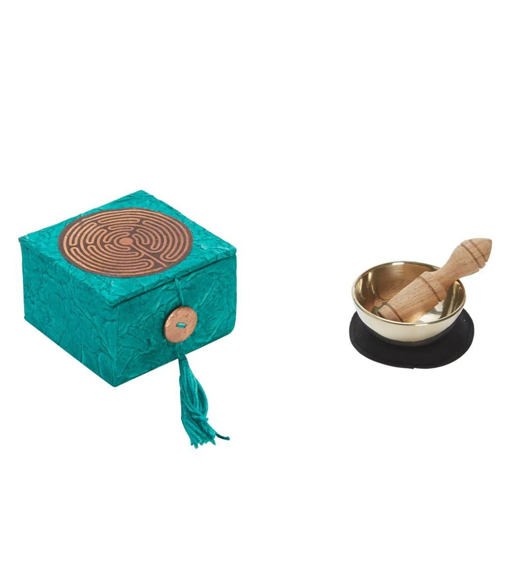 dZi Mini Meditation Bowl Box: 2'' Garden Labyrinth