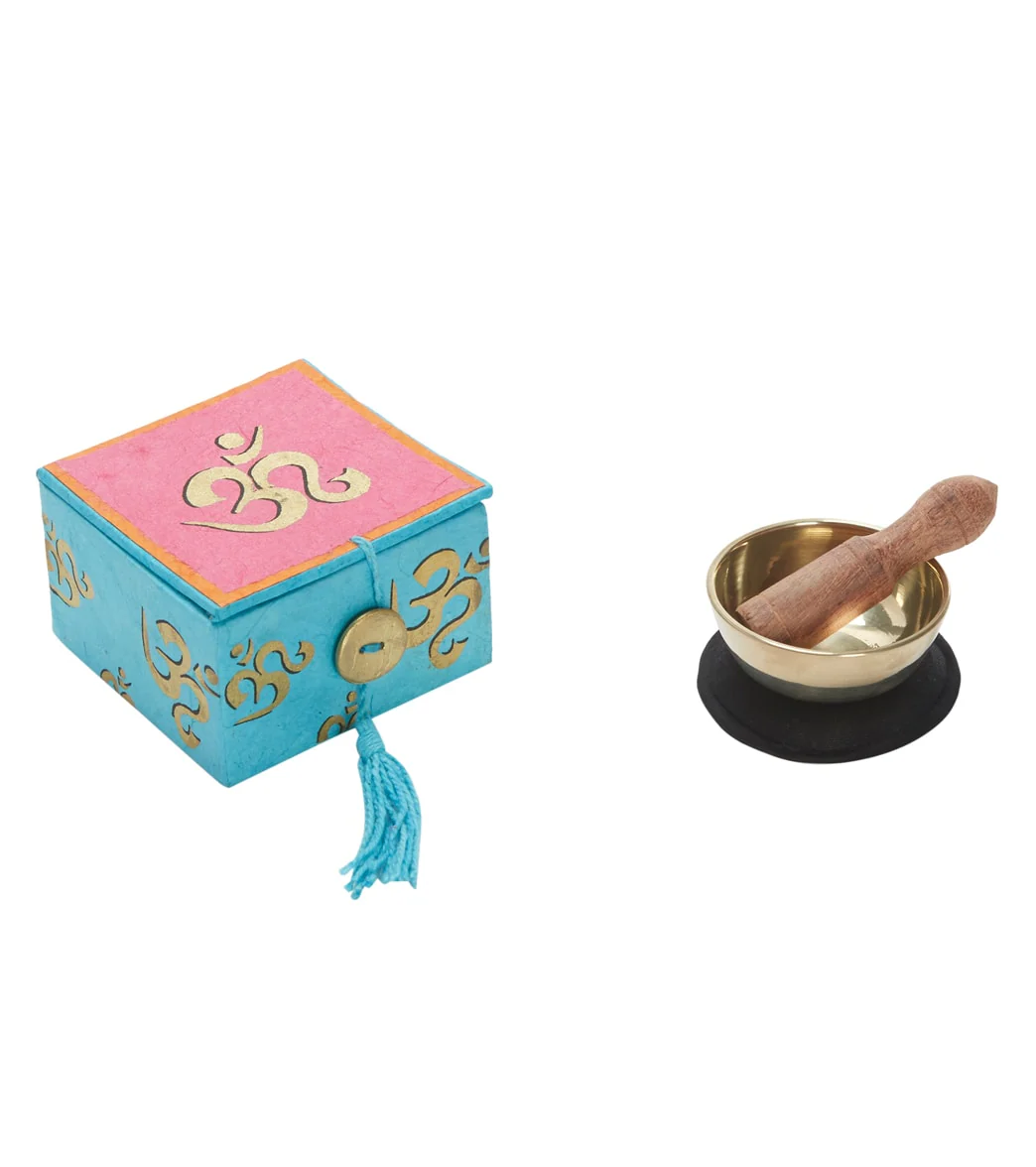 dZi Mini Meditation Bowl Box: 2" Om - Image 3