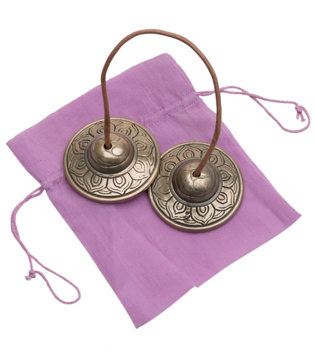 dZi Tingsha Chimes Simple Lotus - Image 3