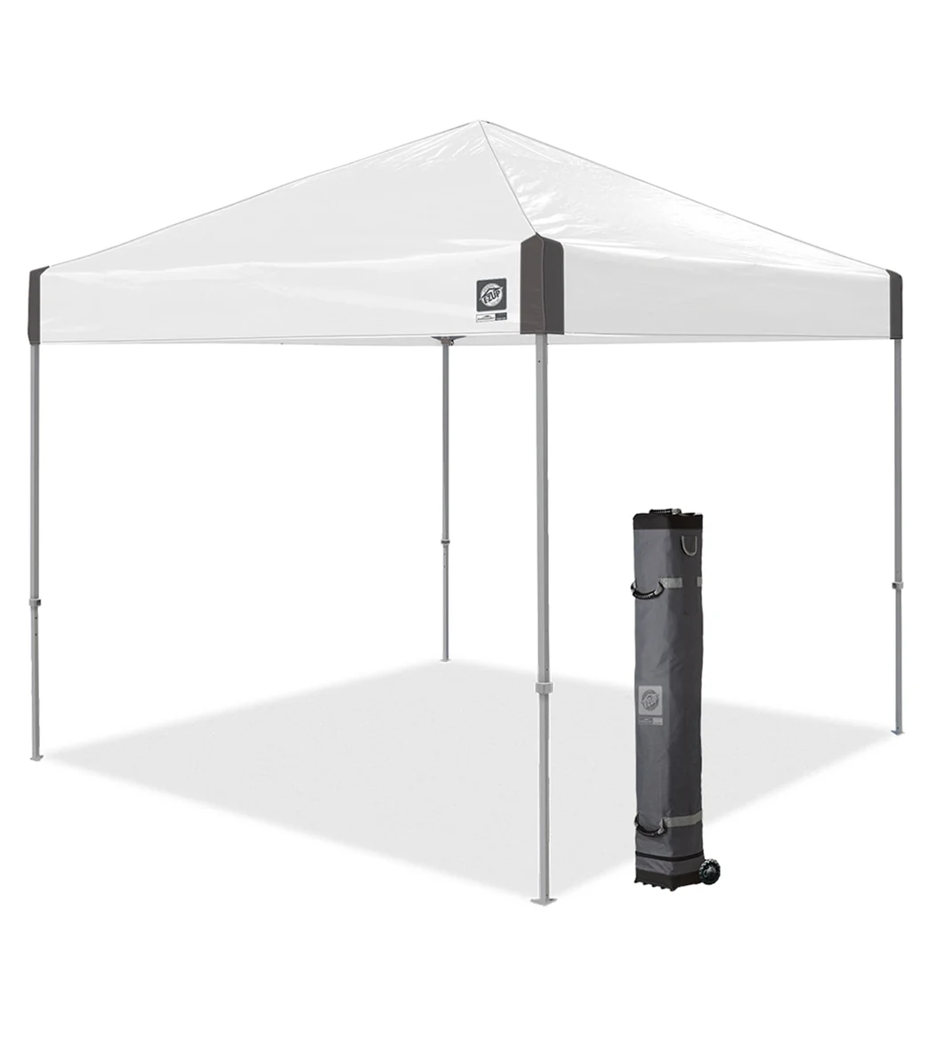 E-Z UP Ambassador 10'x10' Shelter Tent w/Spikes & Roller Bag - Image 3