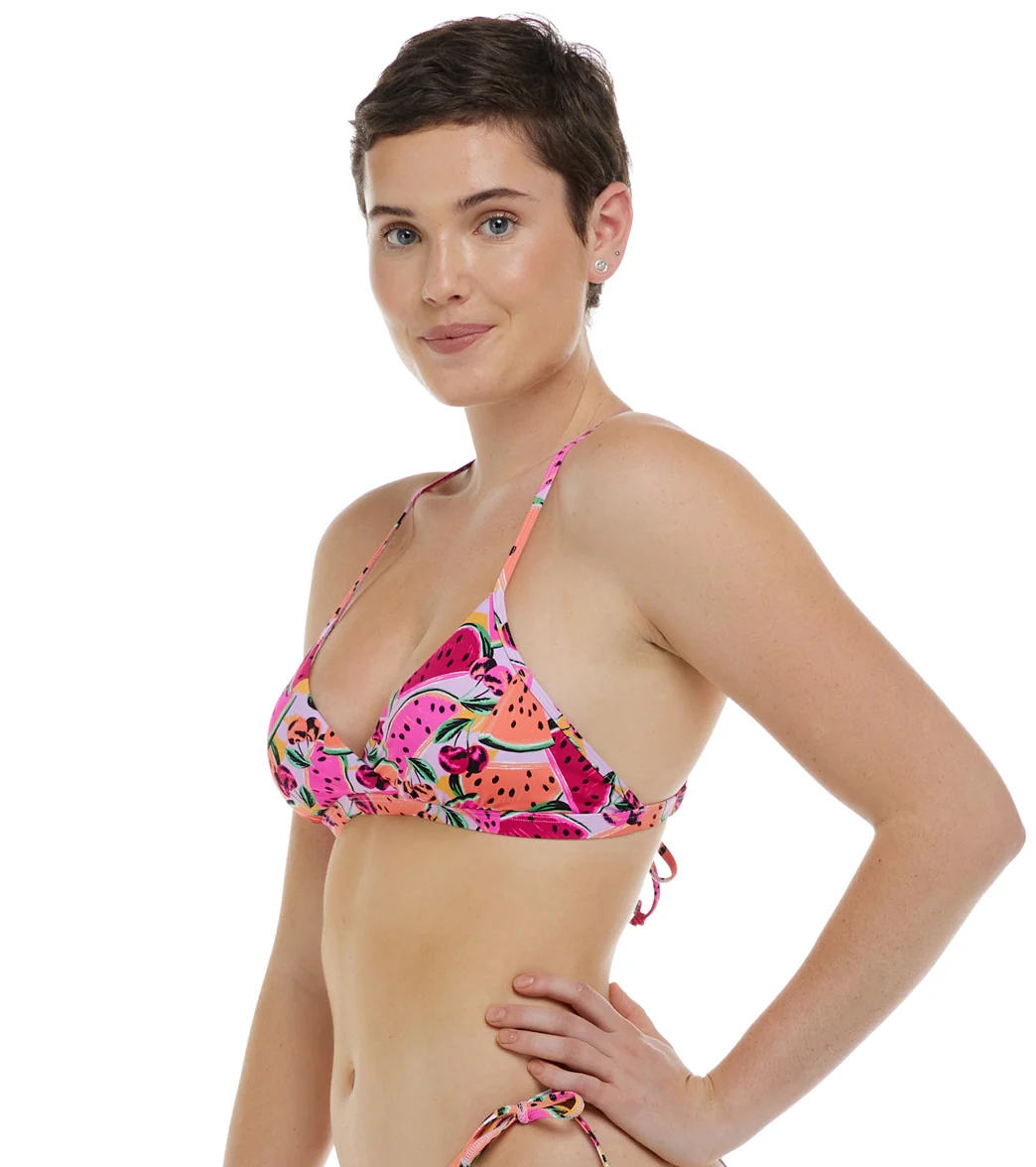 Eidon Women's Melon Pop Madison Fixed Triangle Bikini Top - Image 2