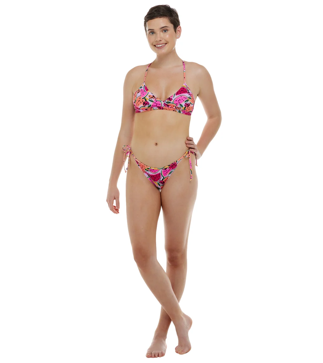 Eidon Women's Melon Pop Madison Fixed Triangle Bikini Top - Image 4