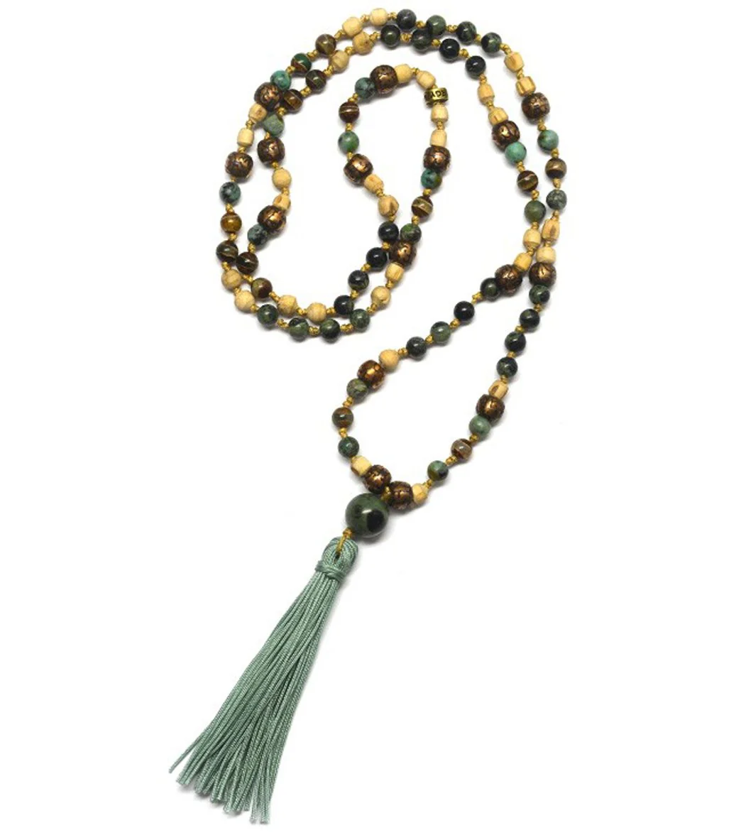 Energy Muse Green Tara Mala Yoga Jewelry - Necklace