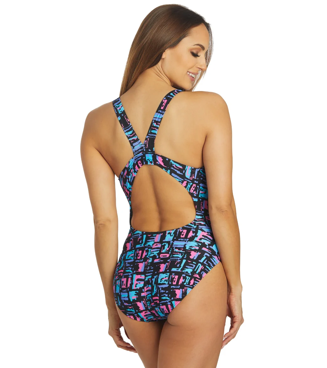 EQ Swimwear Women's Abstract Harmony X-Long Torso One Piece Swimsuit - Image 3