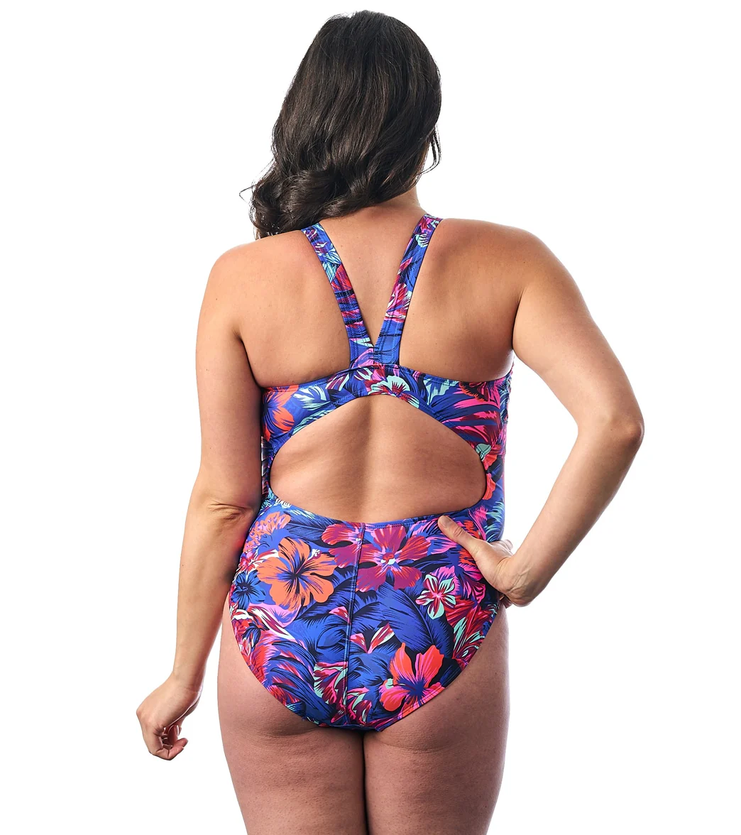 EQ Swimwear Women's Tahitian Floral Banded Maternity One Piece Swimsuit - Image 2