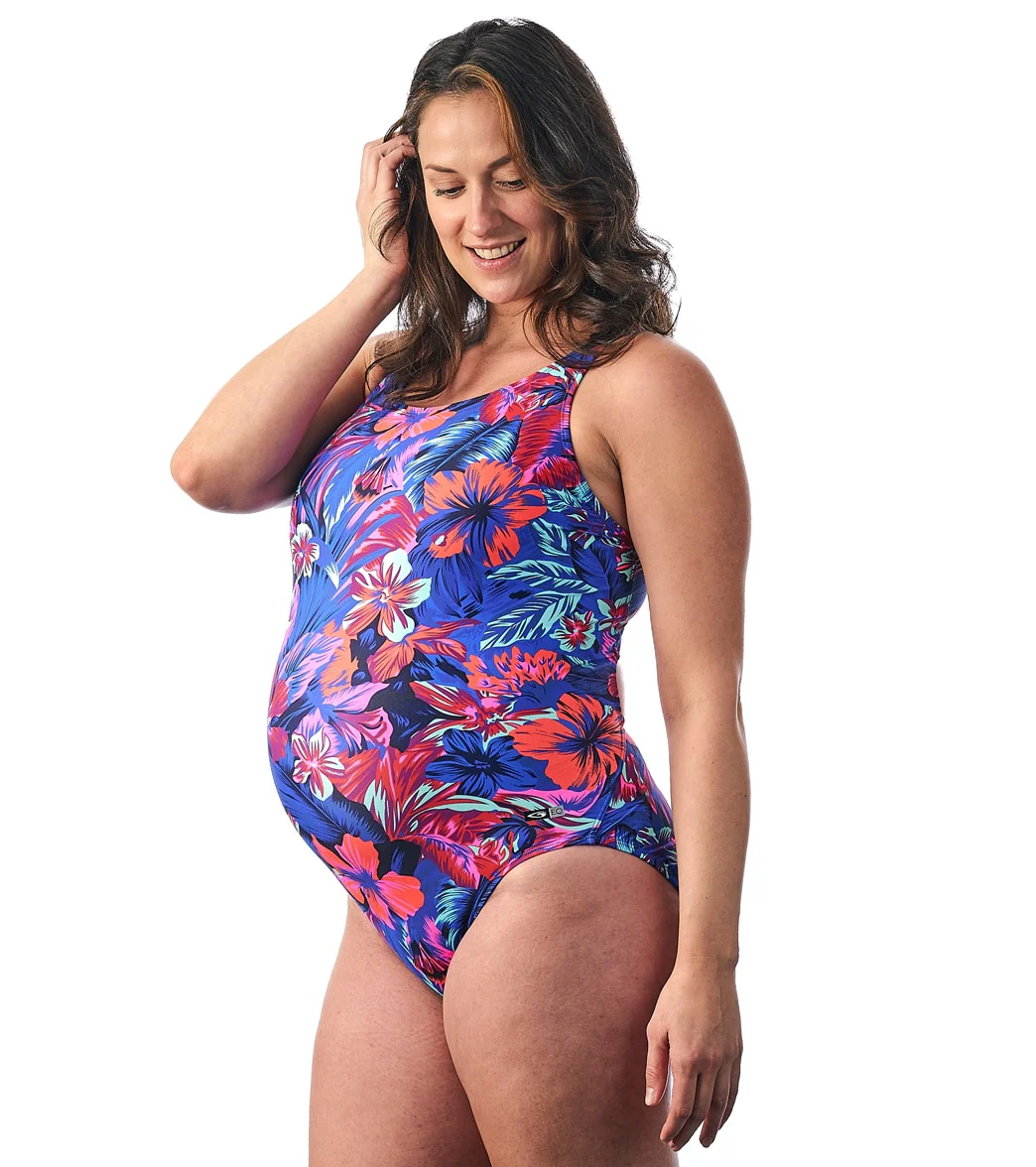 EQ Swimwear Women's Tahitian Floral Harmony Maternity One Piece Swimsuit - Image 2
