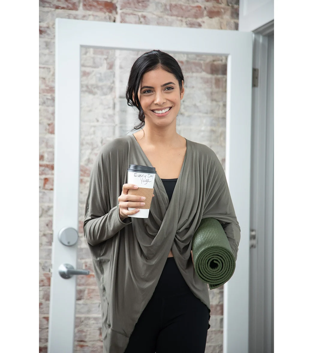 Everyday Yoga Bodhi Solid 2 in 1 Cardigan - Image 19