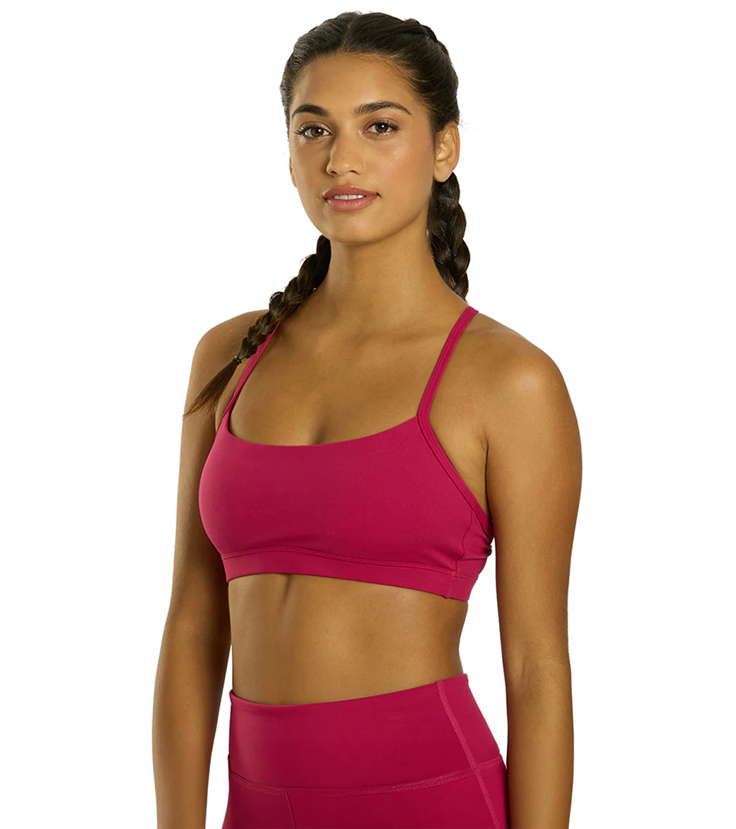 Everyday Yoga Delight Solid Racer Back Sports Bra - Image 10