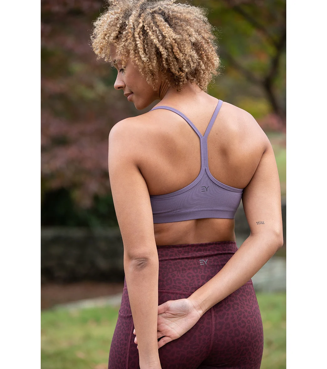Everyday Yoga Delight Solid Racer Back Sports Bra - Image 38