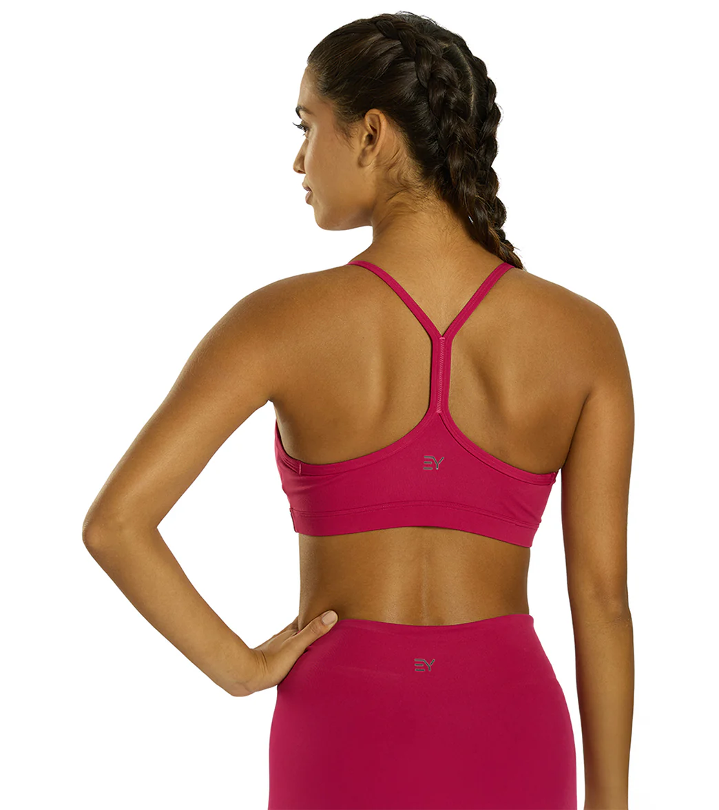 Everyday Yoga Delight Solid Racer Back Sports Bra - Image 7