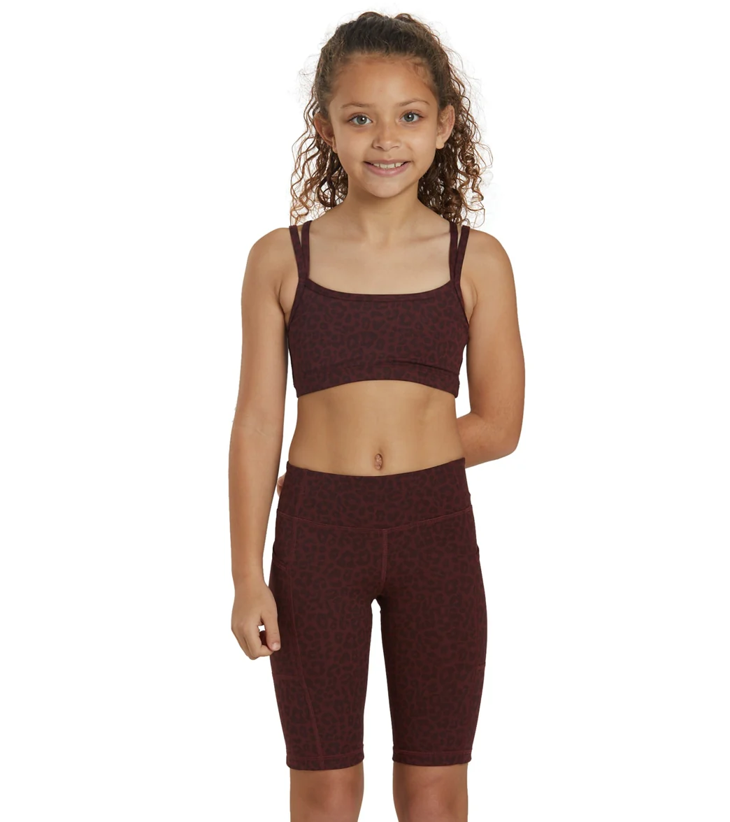 Everyday Yoga Girl Uphold Cheetah High Waisted Biker Shorts with Pocket - Image 2