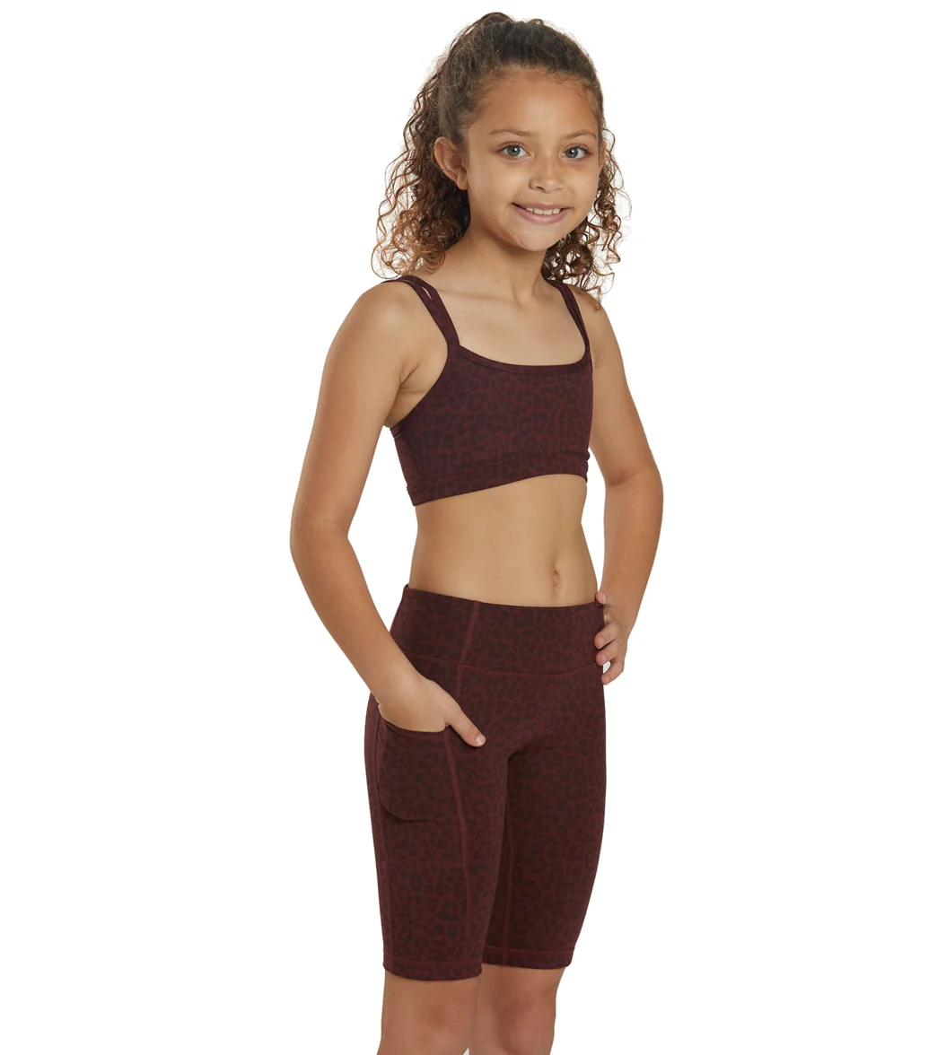 Everyday Yoga Girl Uphold Cheetah High Waisted Biker Shorts with Pocket - Image 4