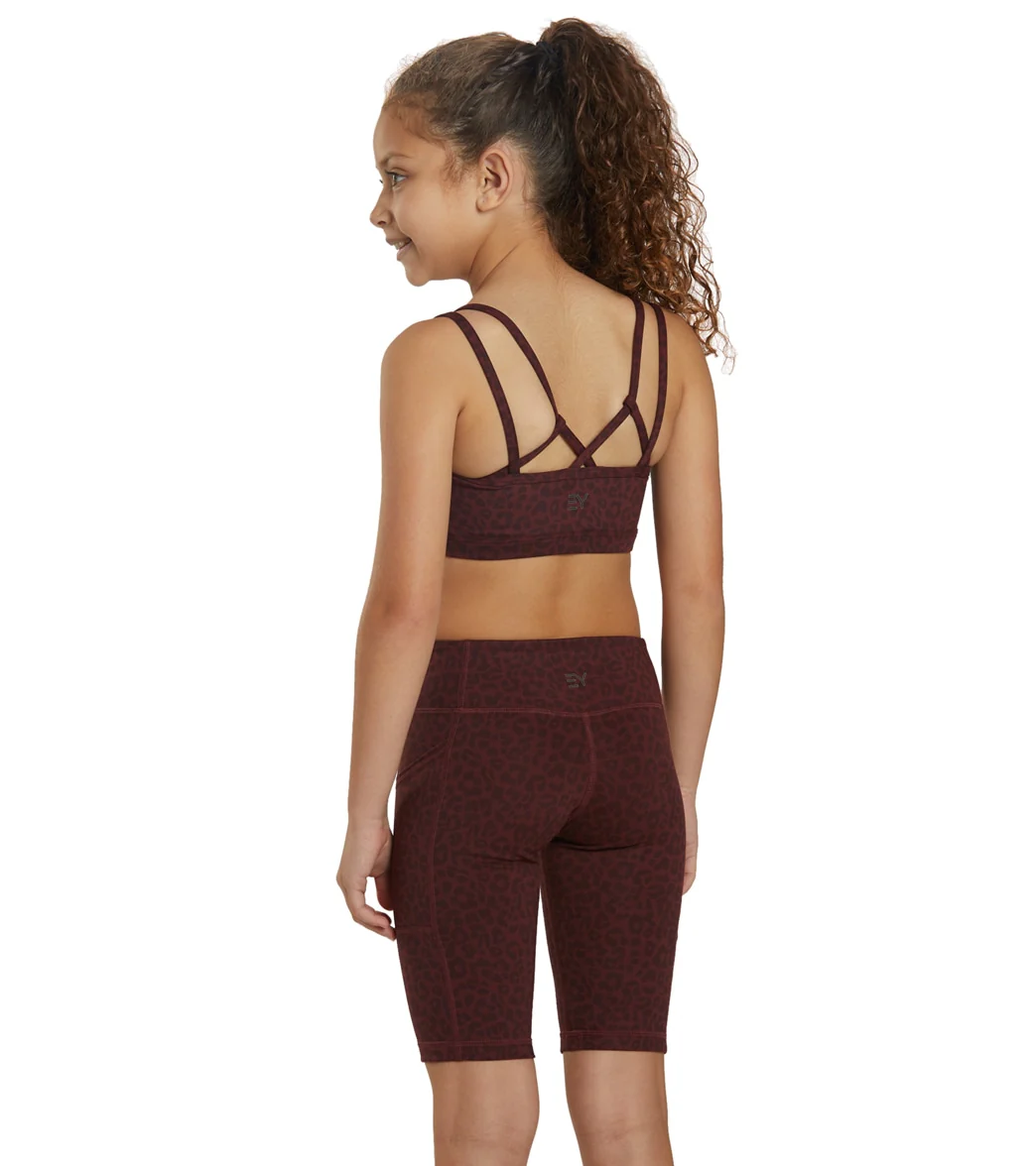 Everyday Yoga Girl Uphold Cheetah High Waisted Biker Shorts with Pocket - Image 5