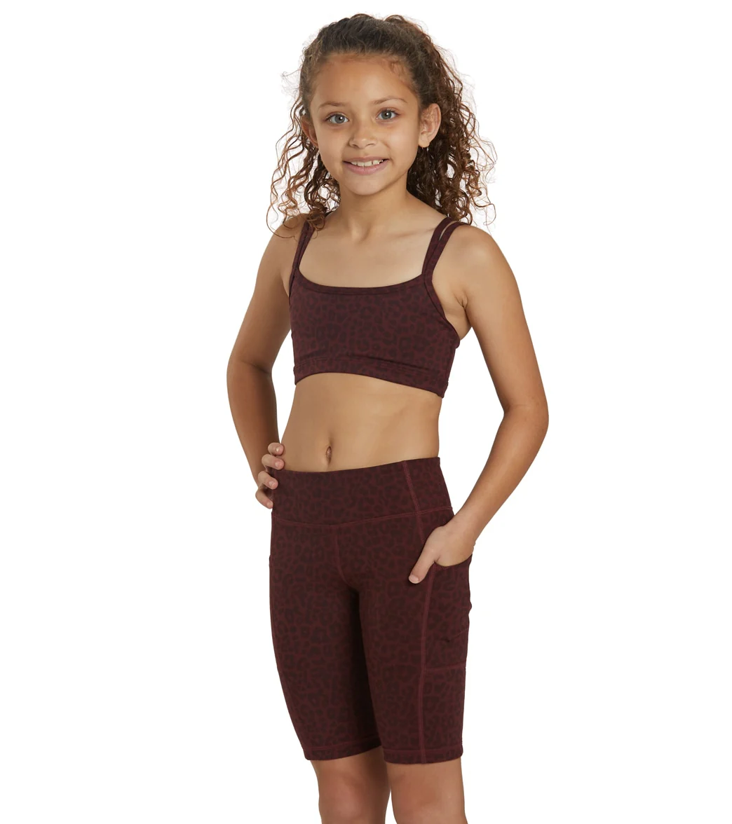 Everyday Yoga Girl Uphold Cheetah High Waisted Biker Shorts with Pocket - Image 6