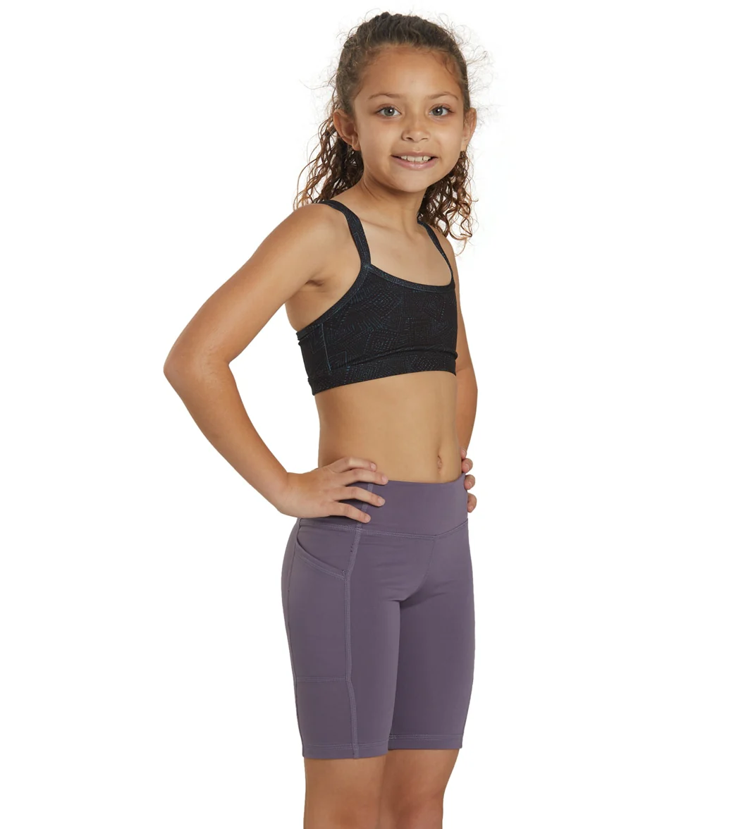 Everyday Yoga Girl Uphold Solid High Waisted Biker Shorts with Pocket - Image 10