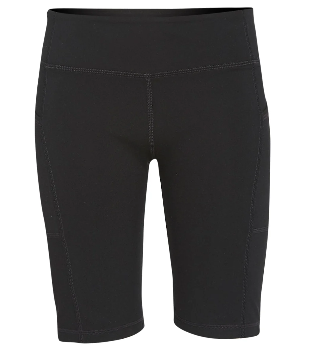 Everyday Yoga Girl Uphold Solid High Waisted Biker Shorts with Pocket - Image 4