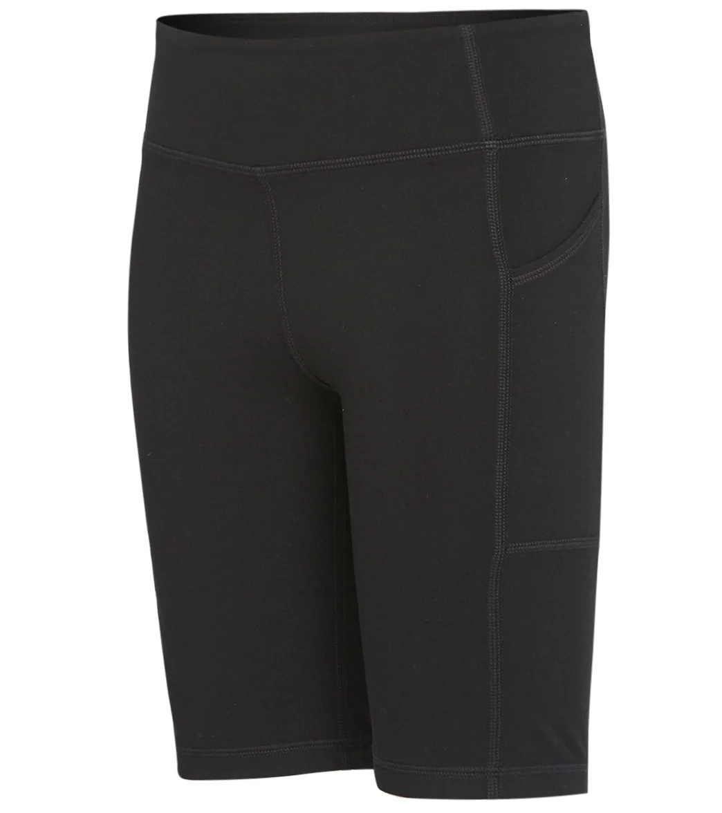 Everyday Yoga Girl Uphold Solid High Waisted Biker Shorts with Pocket - Image 5