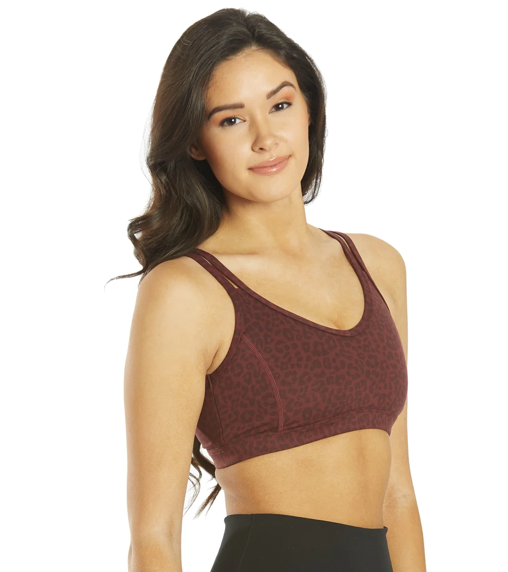 Everyday Yoga Radiant Cheetah Strappy Back Sports Bra - Image 4