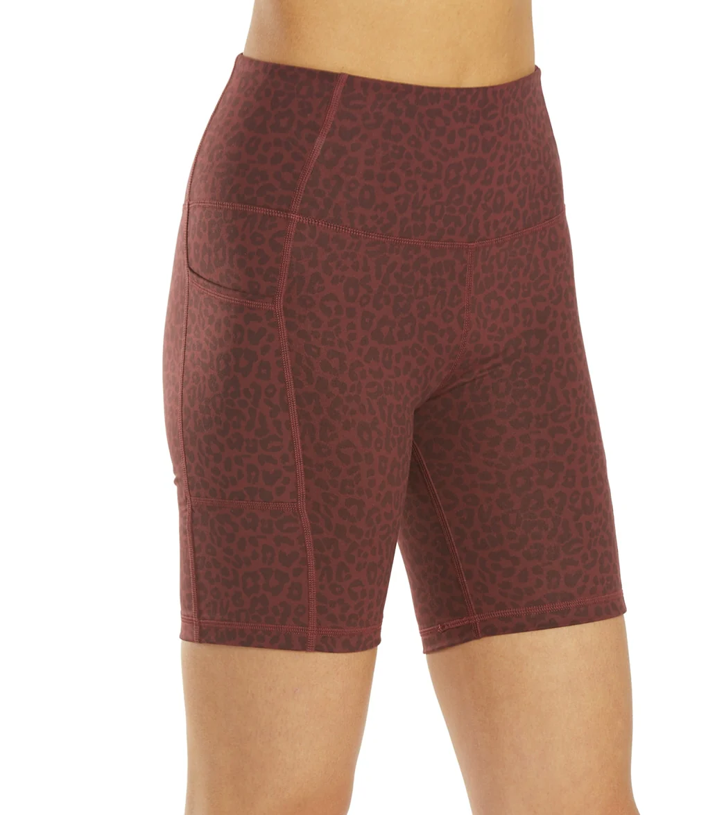 Everyday Yoga Uphold Cheetah High Waisted Biker Shorts with Pockets 7" - Image 4