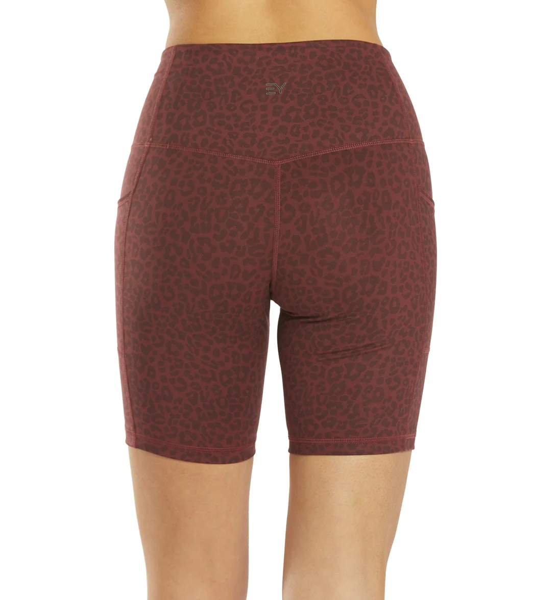 Everyday Yoga Uphold Cheetah High Waisted Biker Shorts with Pockets 7" - Image 5