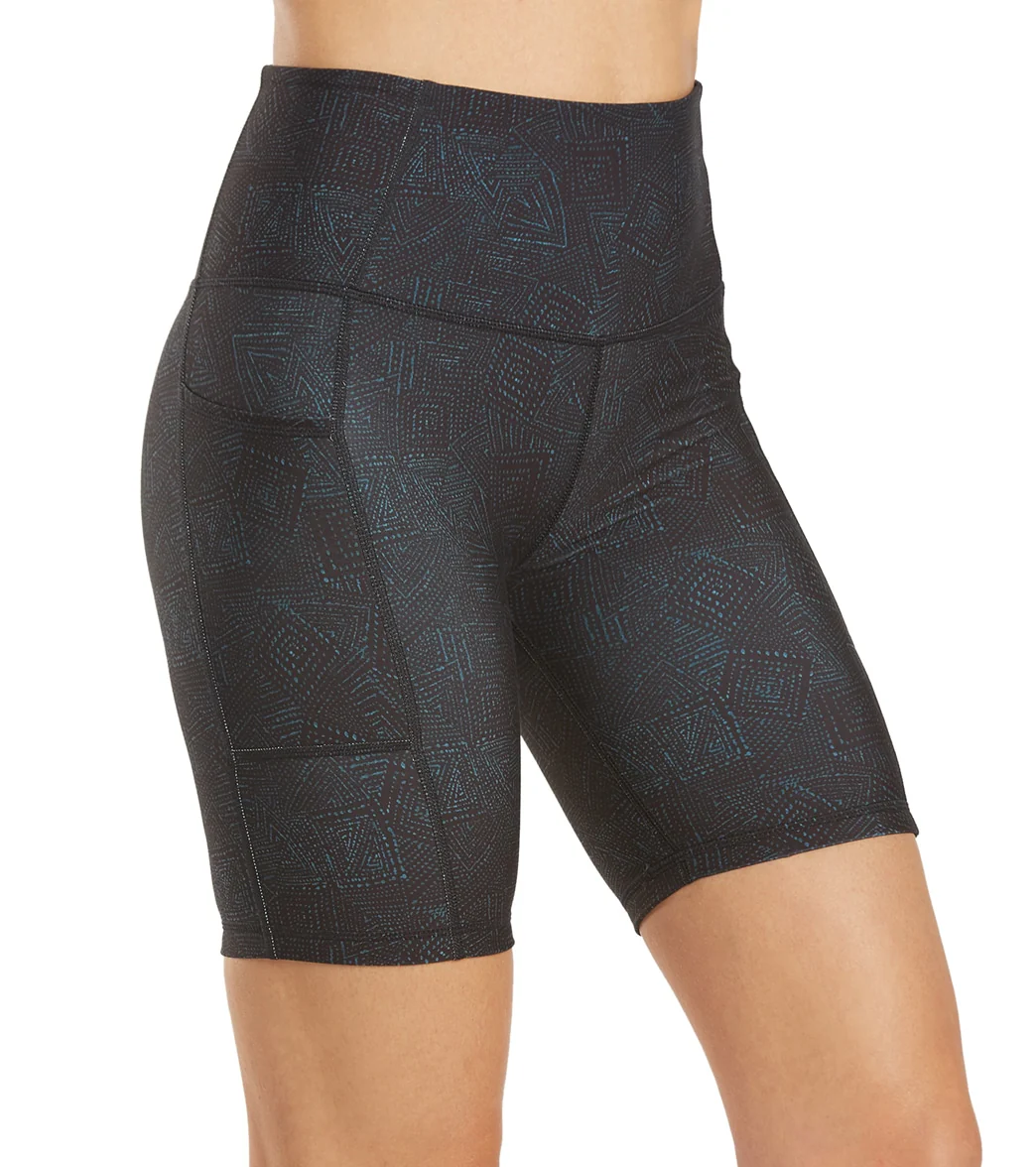 Everyday Yoga Uphold Tribe High Waisted Biker Shorts with Pockets 7" - Image 2