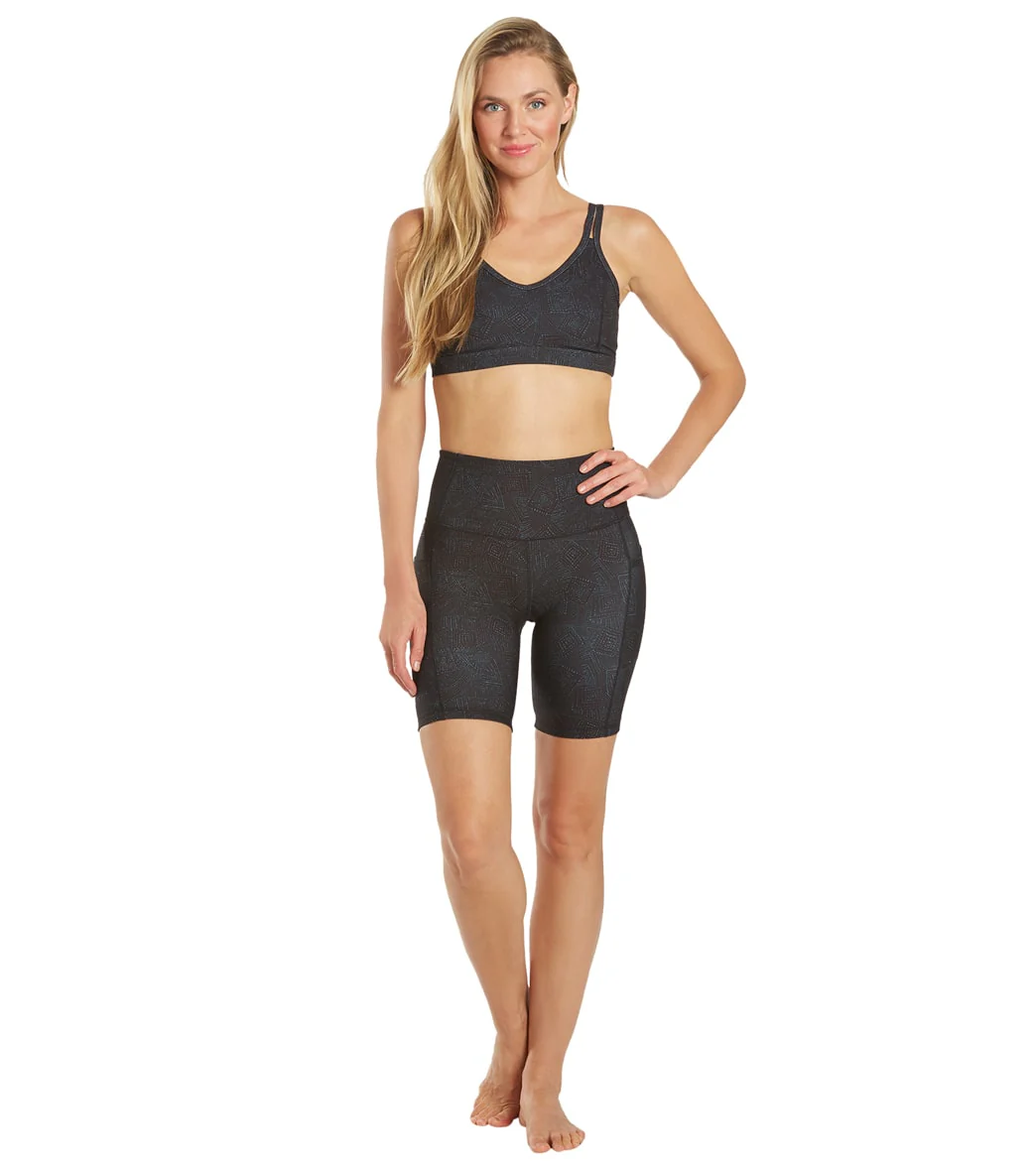 Everyday Yoga Uphold Tribe High Waisted Biker Shorts with Pockets 7" - Image 4
