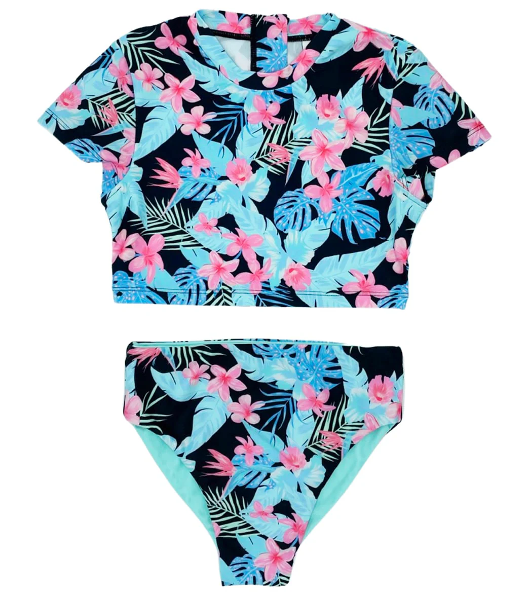 Feather 4 Arrow Girls' Reversible Two Piece Rashguard Set (Toddler, Little Kid, Big Kid) - Image 10