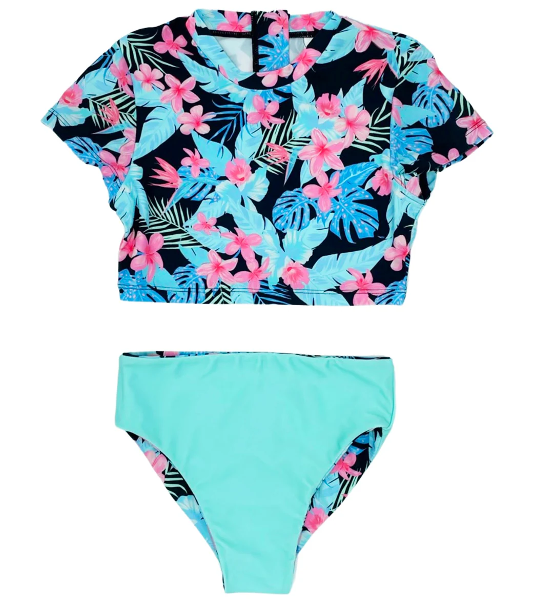 Feather 4 Arrow Girls' Reversible Two Piece Rashguard Set (Toddler, Little Kid, Big Kid) - Image 12