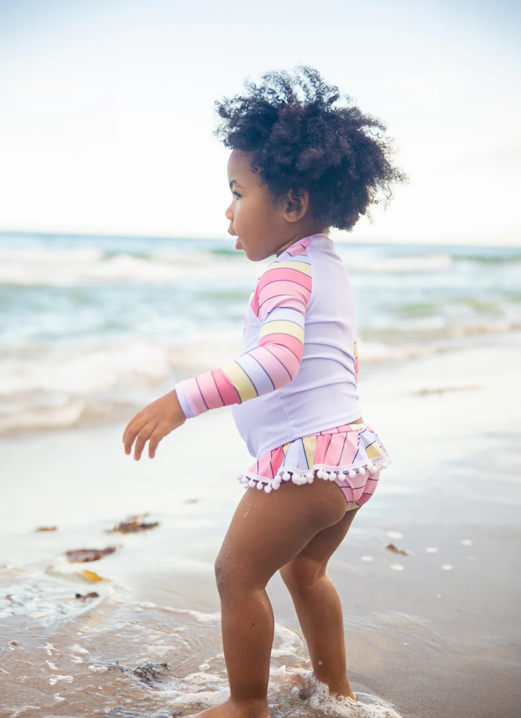 Feather 4 Arrow Girls' Surf Babe Long Sleeve Ruffle Two Piece Swim Set (Baby) - Image 3