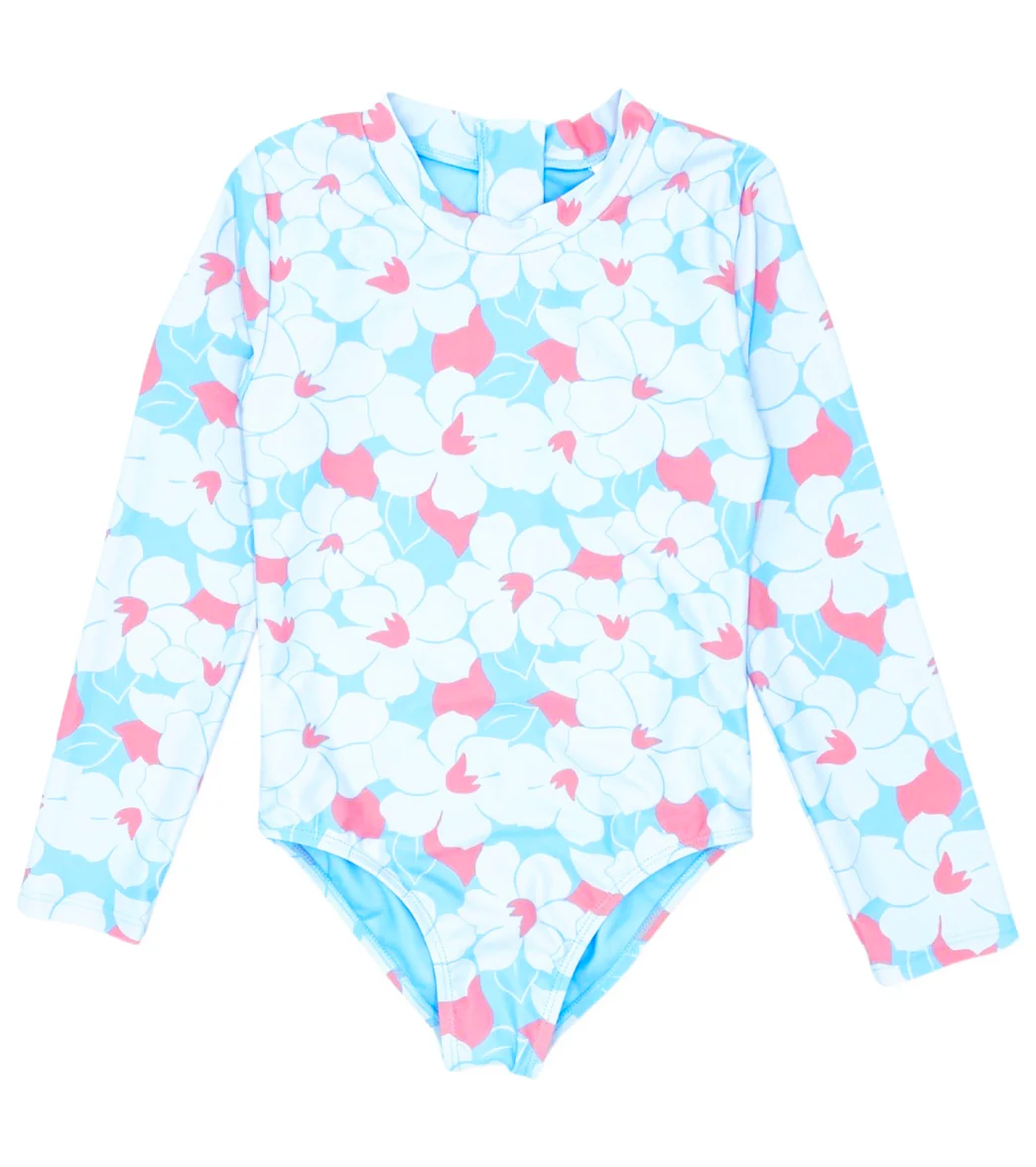 Feather 4 Arrow Girls' Wave Chaser Long Sleeve One Piece Swimsuit (Toddler, Little Kid, Big Kid)