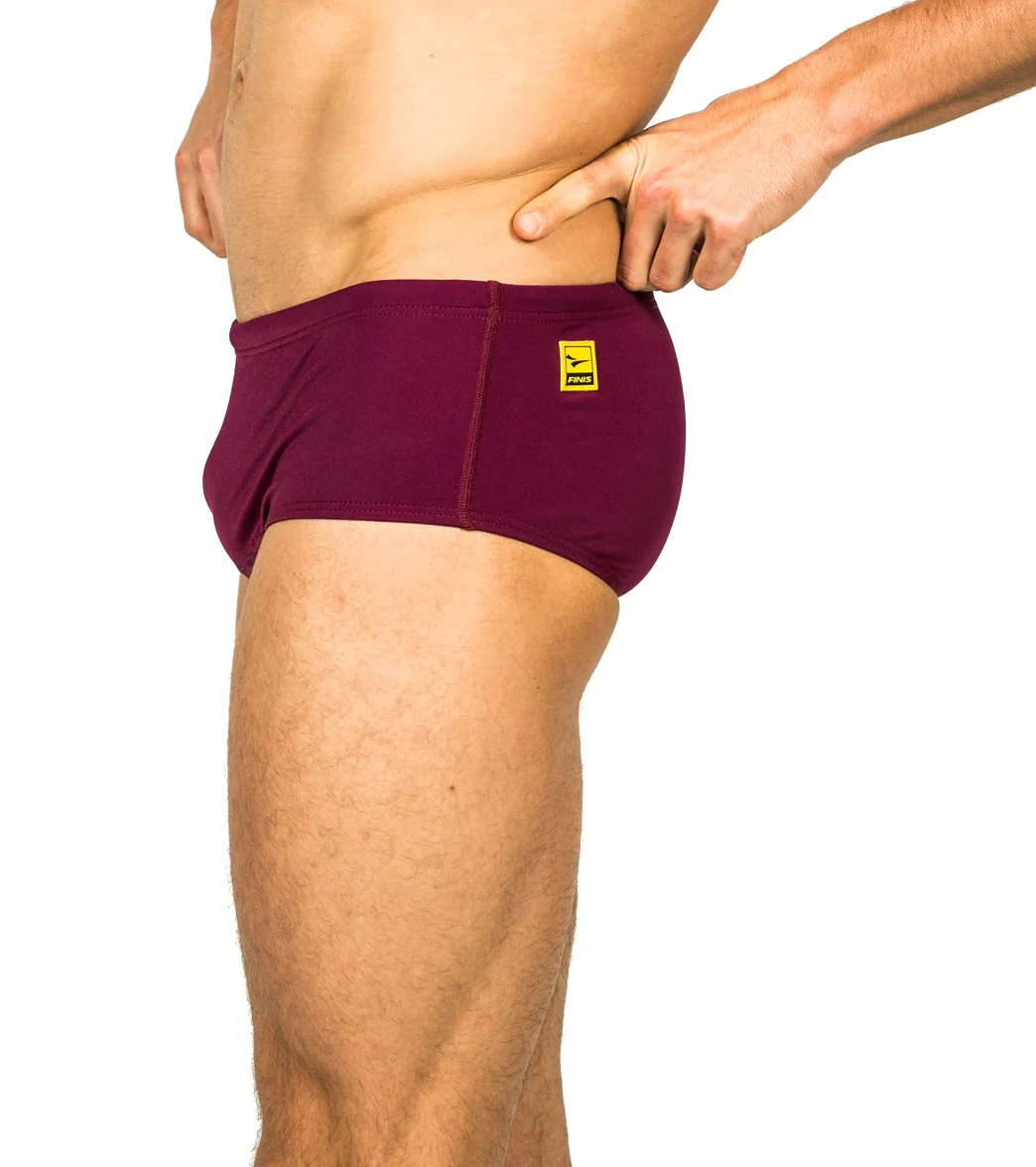 FINIS Men's Solid Aqua Short Square Leg Swimsuit - Image 29