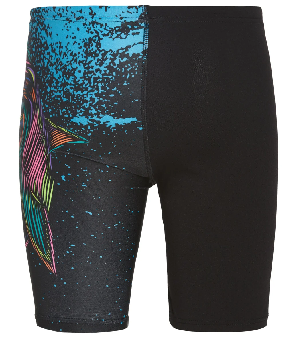 FINZ Boys' Neon Shark Splice Jammer Swimsuit (Little Kid, Big Kid) - Image 3